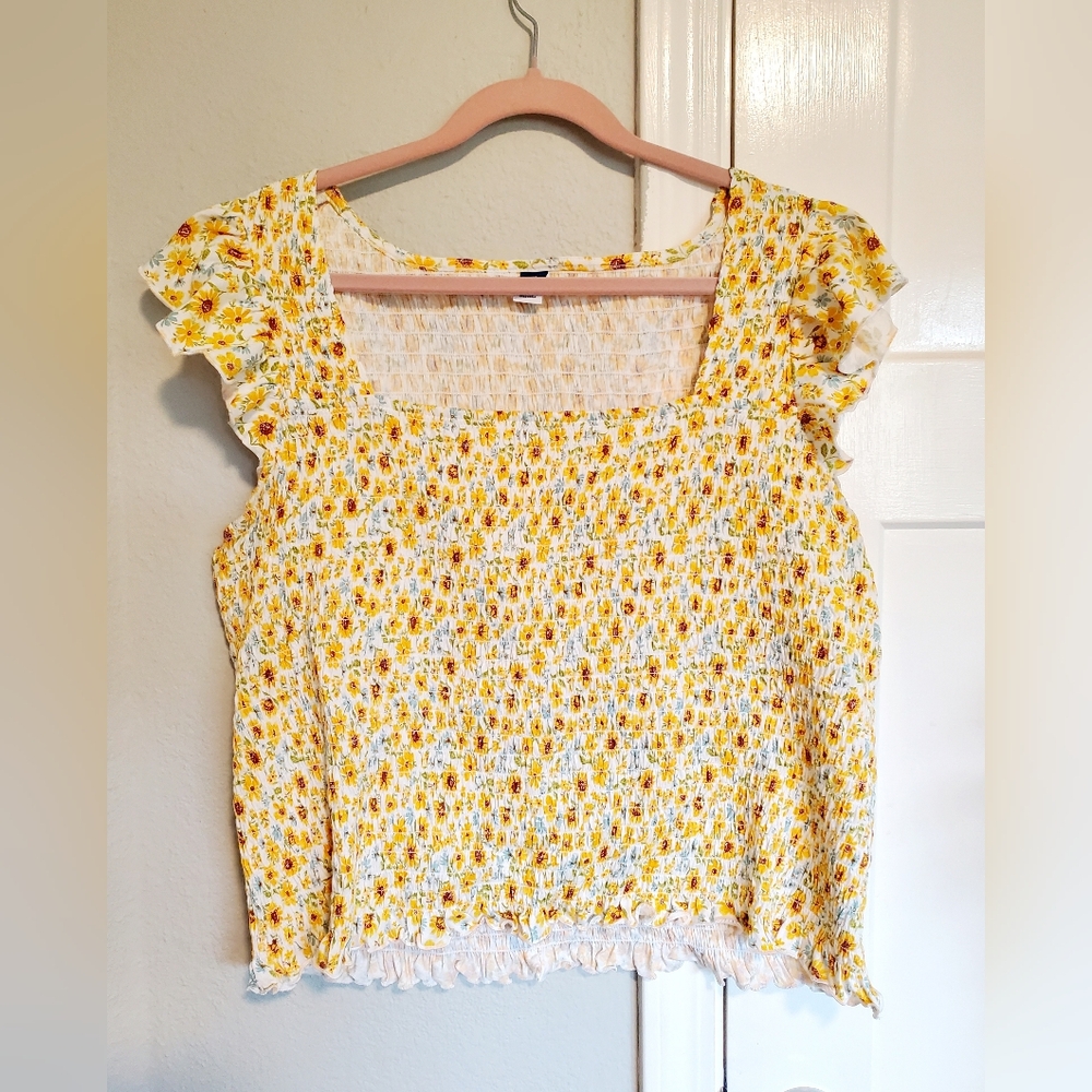 Adorable Cropped Smocked Top